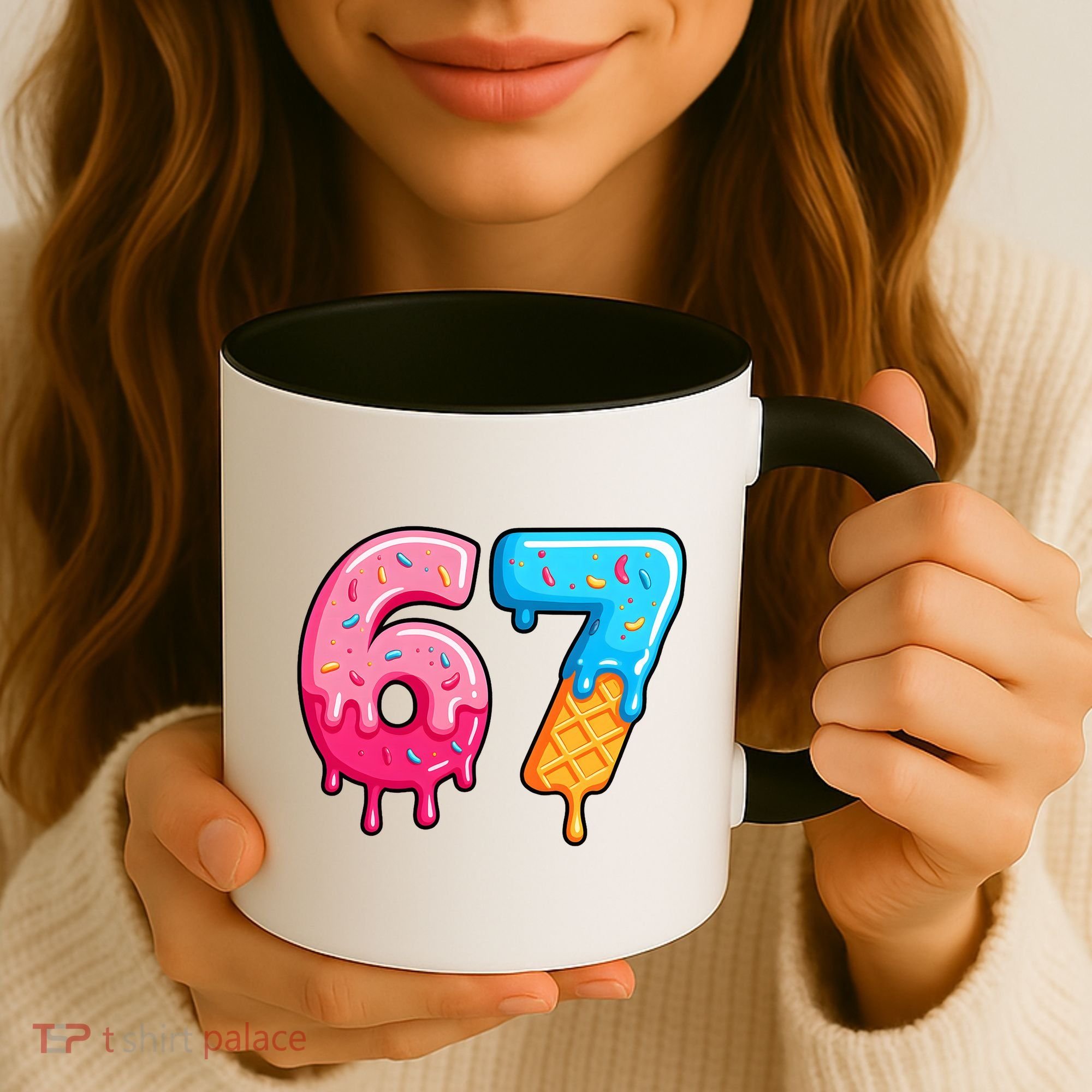 Six Seven Ice Cream Drip Cool Meme 67 Funny  Coffee Mug