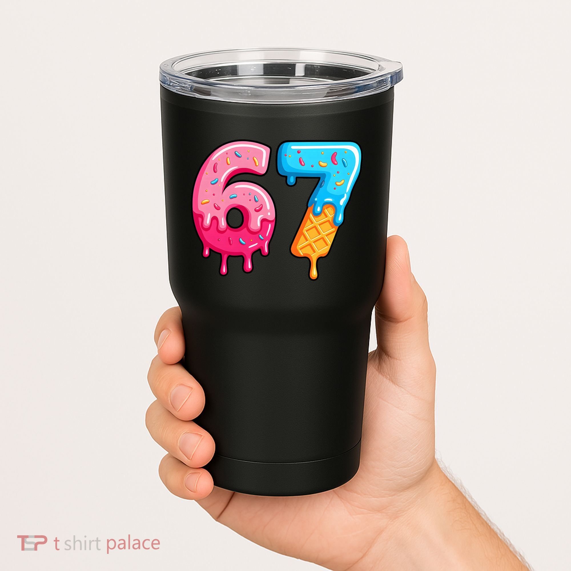 Six Seven Ice Cream Drip Cool Meme 67 Funny  Tumbler