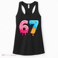 Six Seven Ice Cream Drip Cool Meme 67 Funny  Women's Tank Top thumb 0