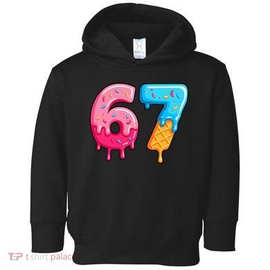 Six Seven Ice Cream Drip Cool Meme 67 Funny  Toddler Hoodie
