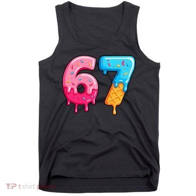 Six Seven Ice Cream Drip Cool Meme 67 Funny  Tank Top