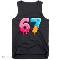 Six Seven Ice Cream Drip Cool Meme 67 Funny  Tank Top thumb 0