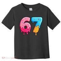 Six Seven Ice Cream Drip Cool Meme 67 Funny  Toddler T-Shirt thumb 0