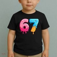 Six Seven Ice Cream Drip Cool Meme 67 Funny  Toddler T-Shirt thumb 2