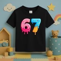 Six Seven Ice Cream Drip Cool Meme 67 Funny  Toddler T-Shirt thumb 3