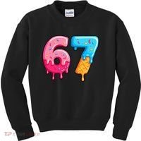 Six Seven Ice Cream Drip Cool Meme 67 Funny  Kids Sweatshirt thumb 0