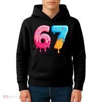 Six Seven Ice Cream Drip Cool Meme 67 Funny  Kids Hoodie thumb 4