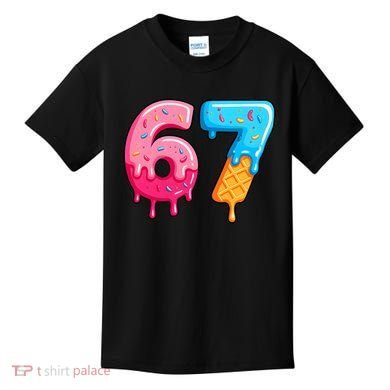 Six Seven Ice Cream Drip Cool Meme 67 Funny  Kids T-Shirt