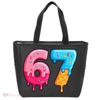 Six Seven Ice Cream Drip Cool Meme 67 Funny  Tote Bag thumb 0