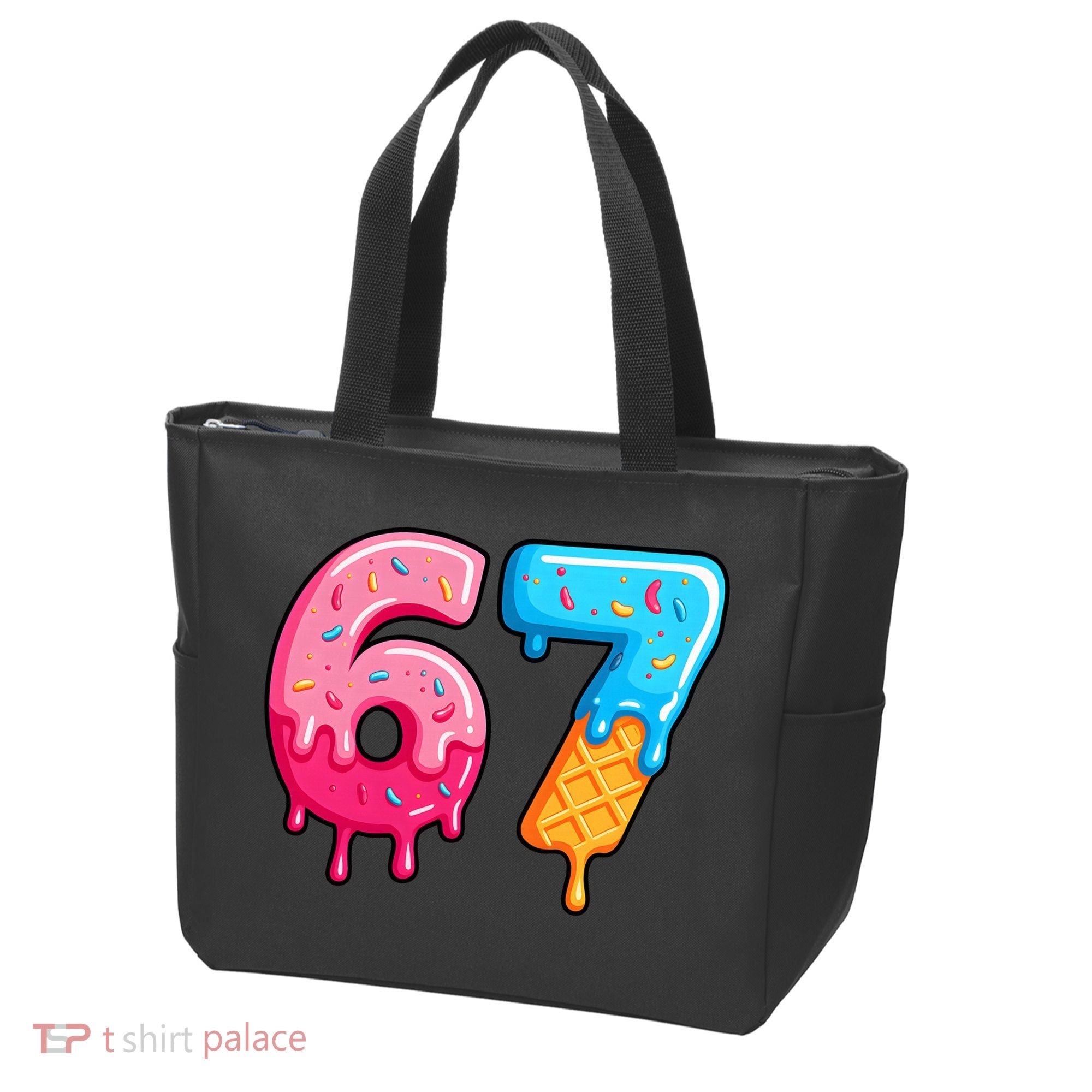 Six Seven Ice Cream Drip Cool Meme 67 Funny  Tote Bag