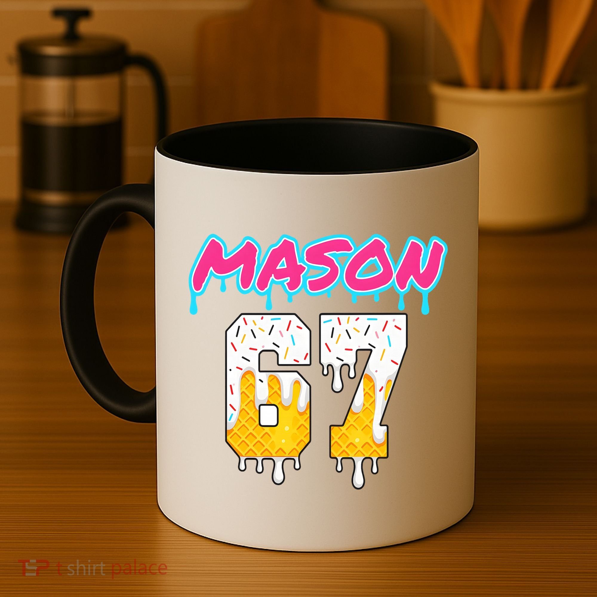 Six Seven Ice Cream Drip Sports 67 Fun Mason Meme Coffee Mug