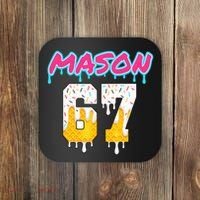 Six Seven Ice Cream Drip Sports 67 Fun Mason Meme Coaster thumb 0