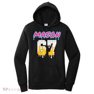 Six Seven Ice Cream Drip Sports 67 Fun Mason Meme Women's Hoodie