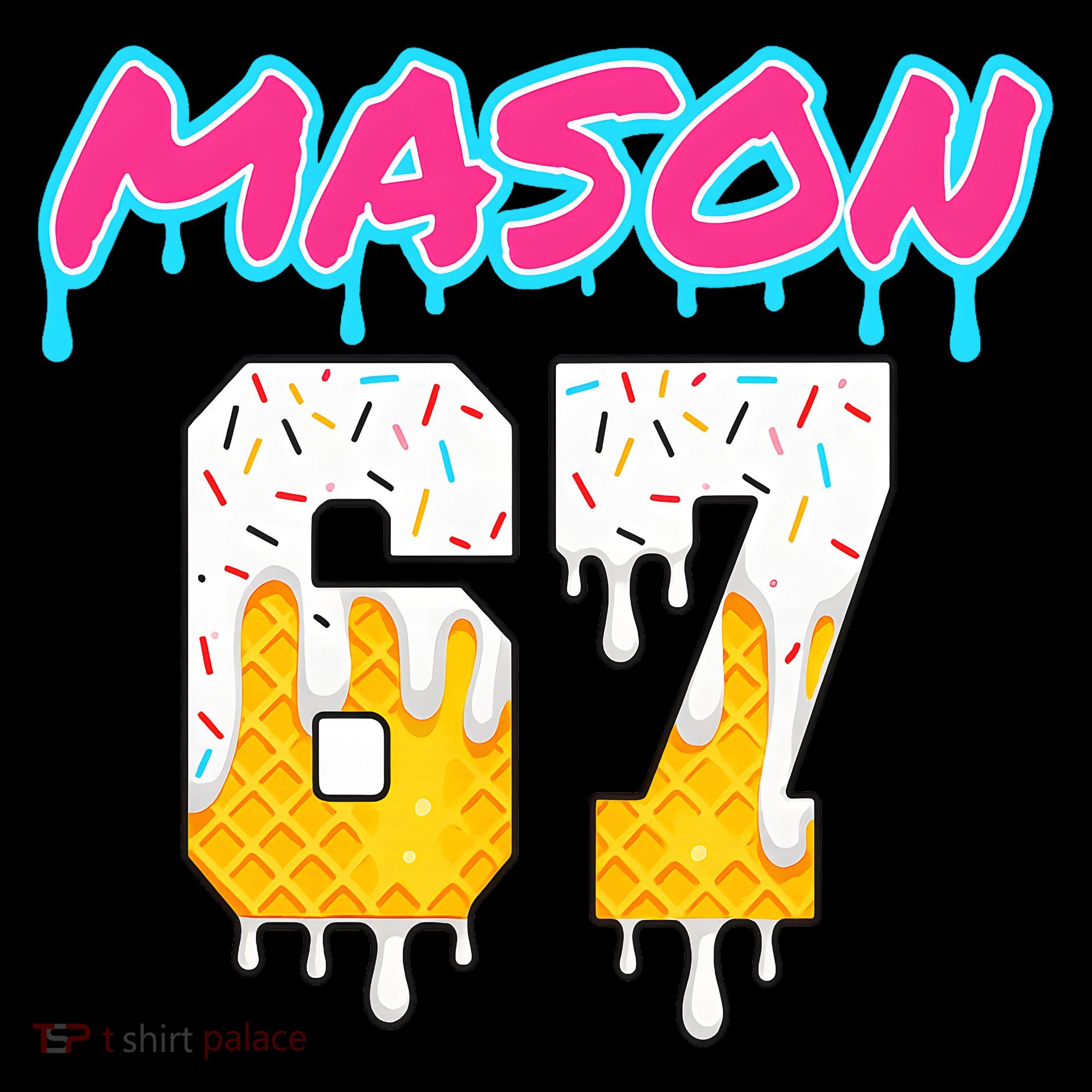 Six Seven Ice Cream Drip Sports 67 Fun Mason Meme Women's Tank Top