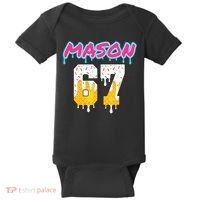 Six Seven Ice Cream Drip Sports 67 Fun Mason Meme Baby Bodysuit thumb 0