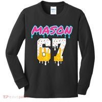 Six Seven Ice Cream Drip Sports 67 Fun Mason Meme Kids Long Sleeve Shirt thumb 0