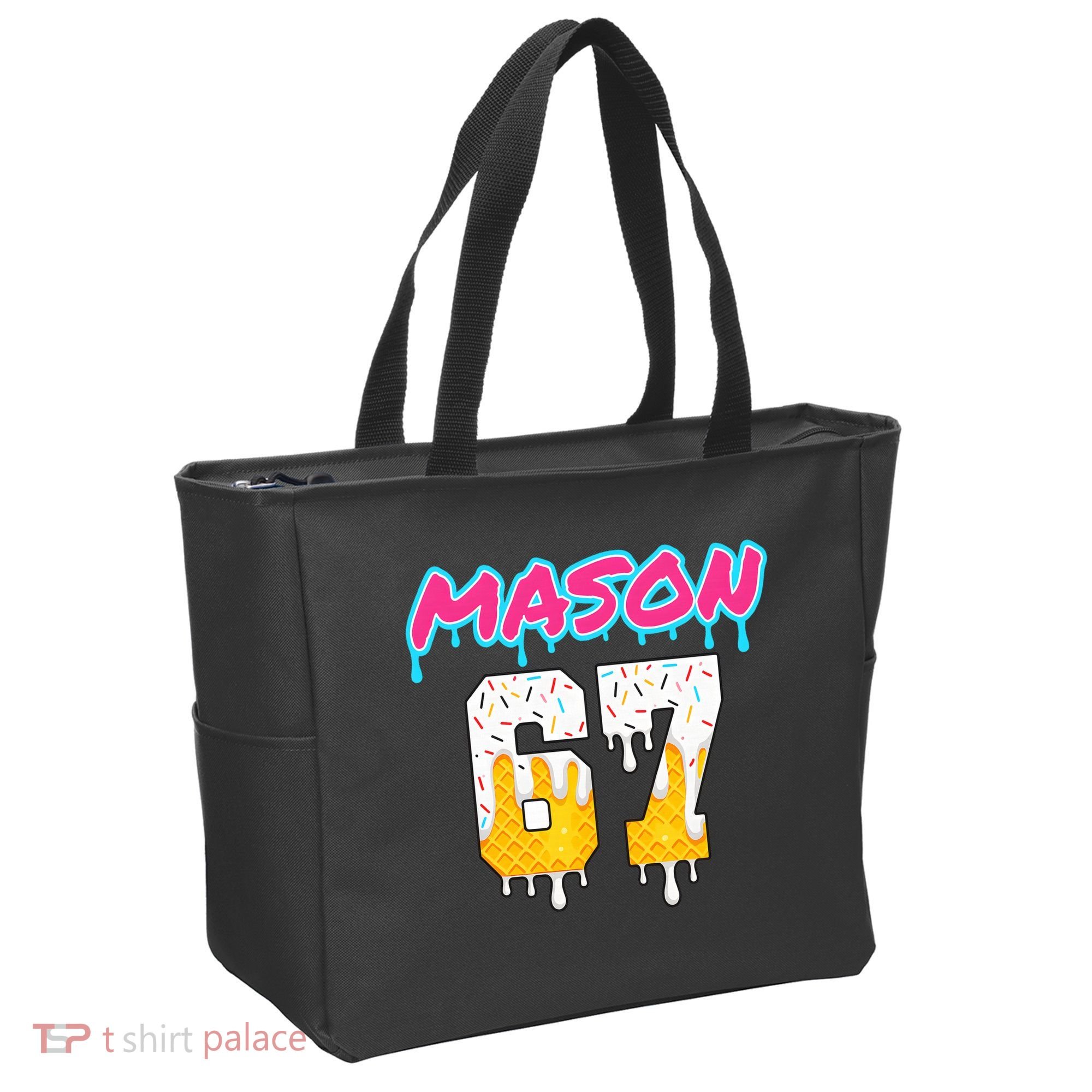 Six Seven Ice Cream Drip Sports 67 Fun Mason Meme Tote Bag