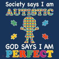Society Says I am Autistic God Says I am Perfect Autism Women's Tank Top thumb 5
