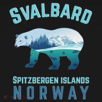 Svalbard Spitzbergen Islands Norway Fjords With Polar Bear USA-Made Doggie Bandana thumb 2