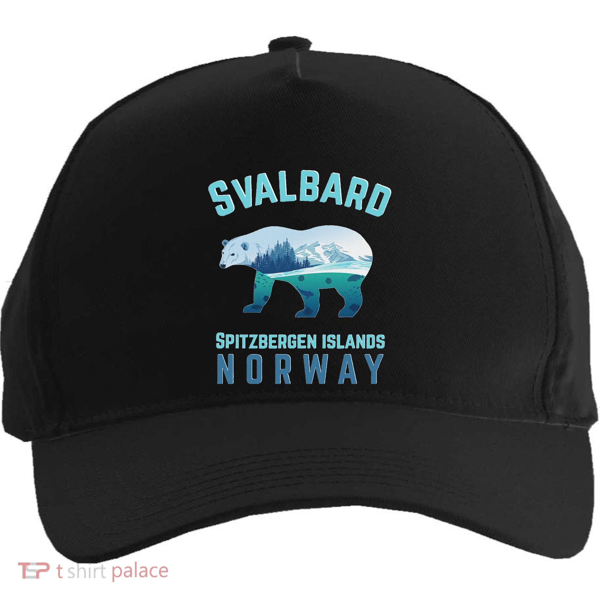 Svalbard Spitzbergen Islands Norway Fjords With Polar Bear Five-Panel Snapback Cap