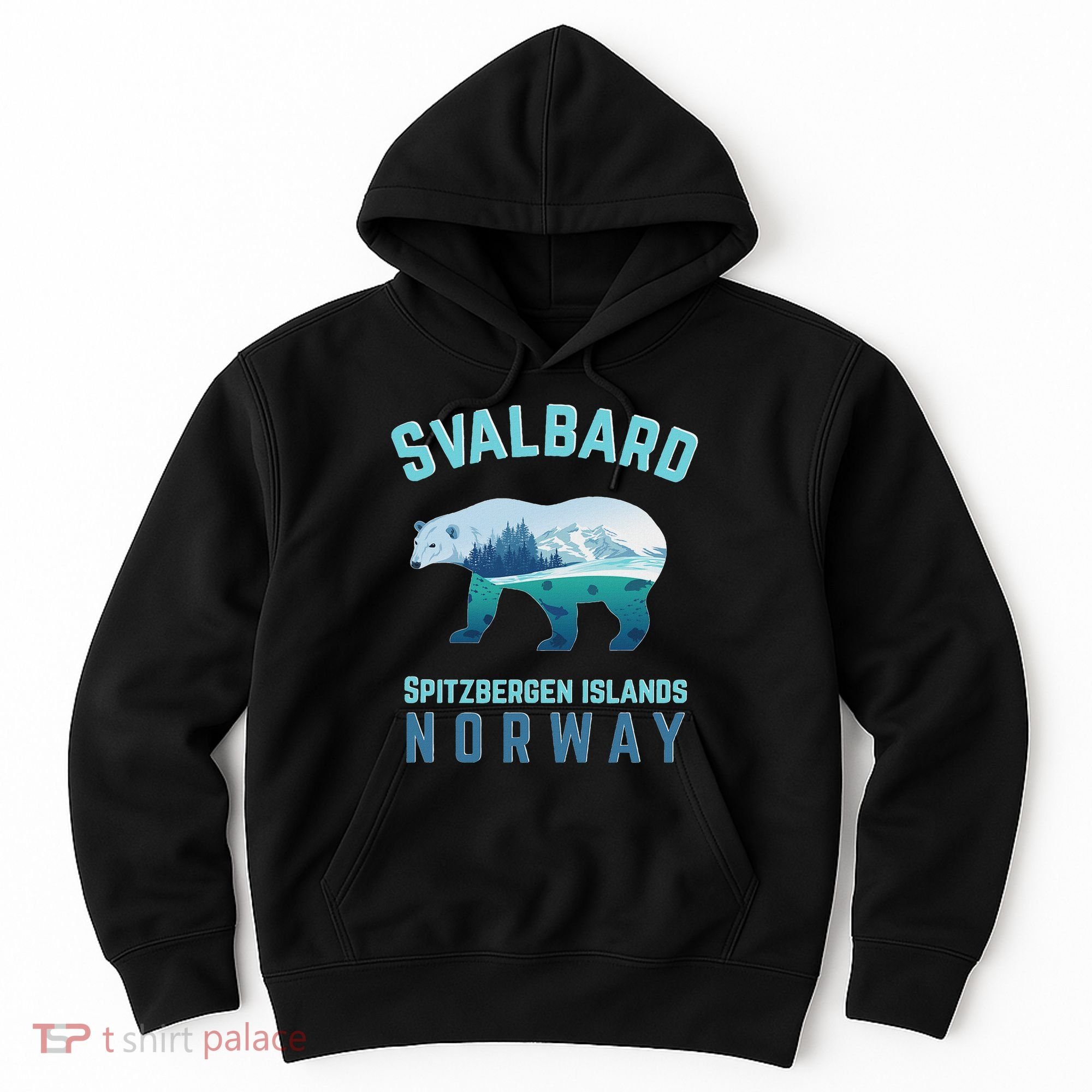 Svalbard Spitzbergen Islands Norway Fjords With Polar Bear Hoodie
