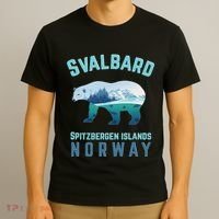 Svalbard Spitzbergen Islands Norway Fjords With Polar Bear T-Shirt thumb 3