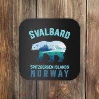 Svalbard Spitzbergen Islands Norway Fjords With Polar Bear Coaster thumb 0