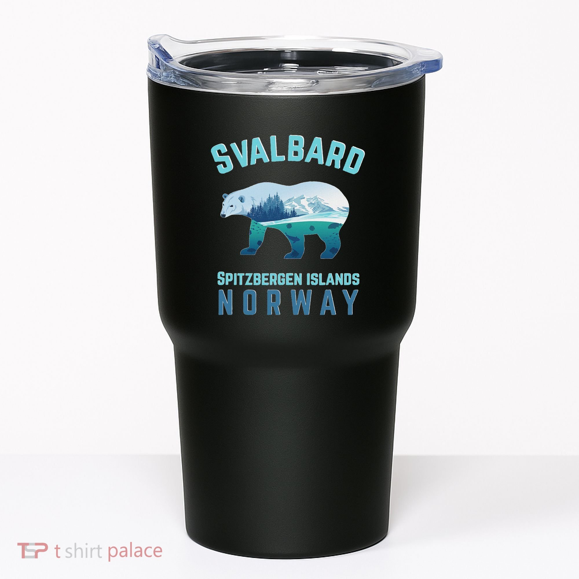 Svalbard Spitzbergen Islands Norway Fjords With Polar Bear Tumbler