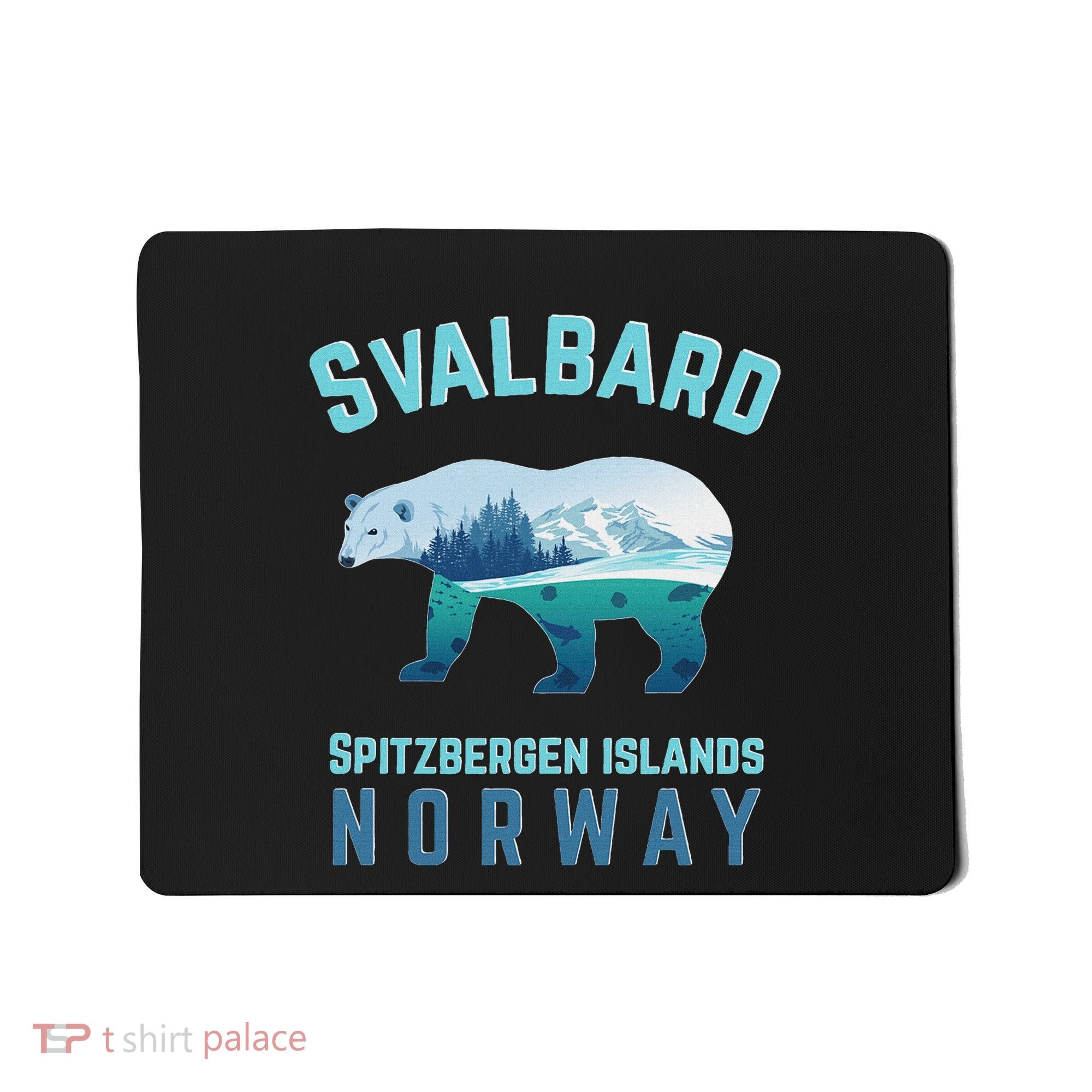 Svalbard Spitzbergen Islands Norway Fjords With Polar Bear Mousepad