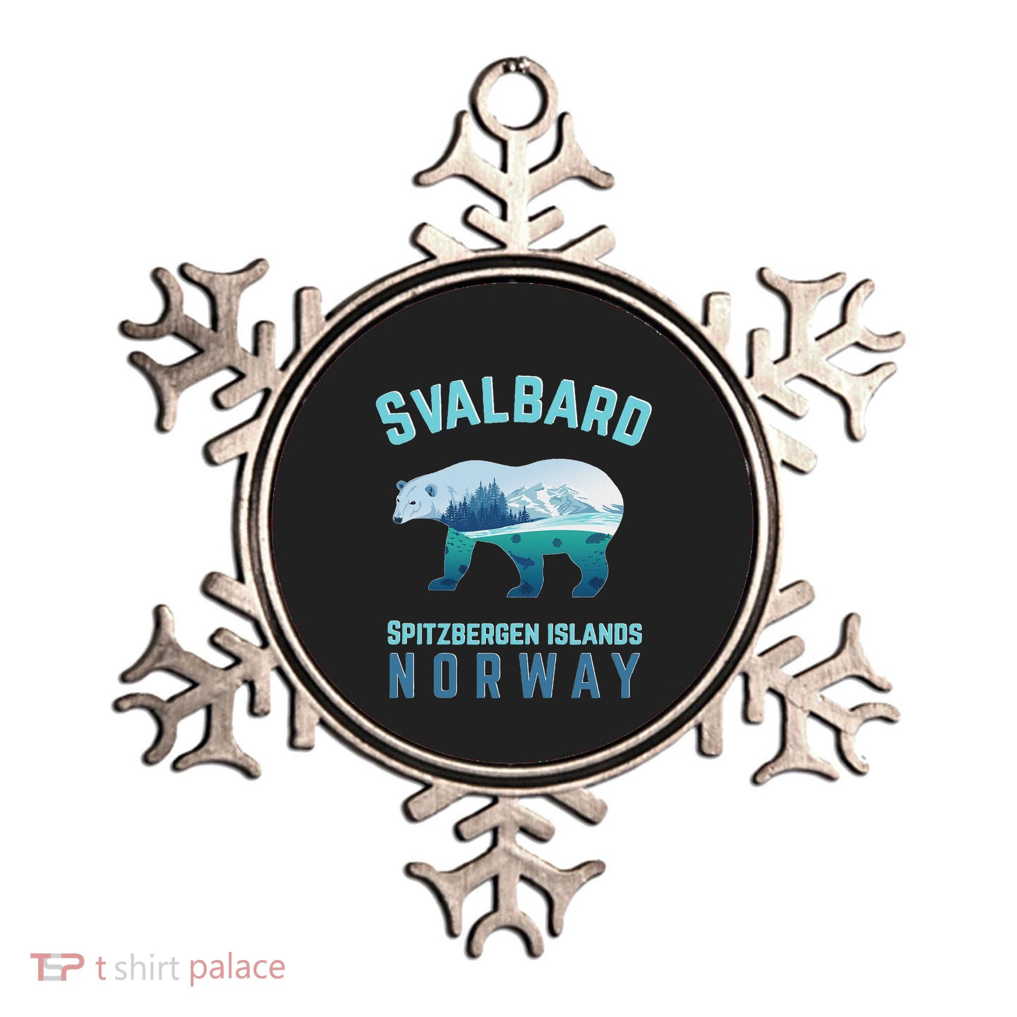 Svalbard Spitzbergen Islands Norway Fjords With Polar Bear Ornament