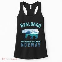 Svalbard Spitzbergen Islands Norway Fjords With Polar Bear Women's Tank Top thumb 0