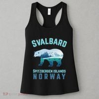 Svalbard Spitzbergen Islands Norway Fjords With Polar Bear Women's Tank Top thumb 3