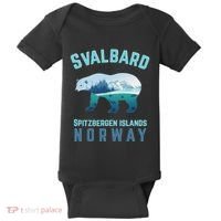Svalbard Spitzbergen Islands Norway Fjords With Polar Bear Baby Bodysuit thumb 0