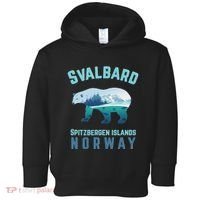 Svalbard Spitzbergen Islands Norway Fjords With Polar Bear Toddler Hoodie thumb 0