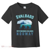 Svalbard Spitzbergen Islands Norway Fjords With Polar Bear Toddler T-Shirt thumb 0