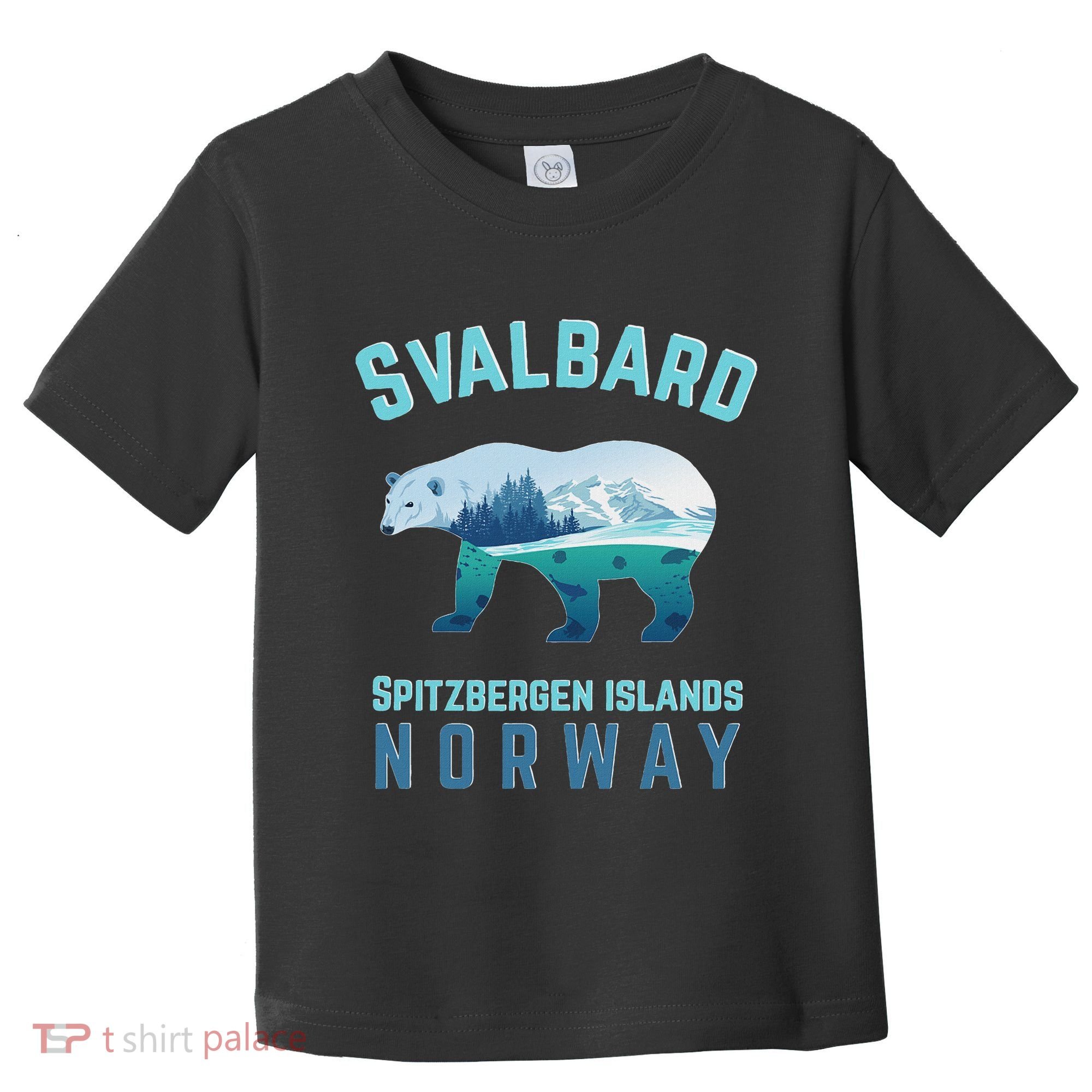 Svalbard Spitzbergen Islands Norway Fjords With Polar Bear Toddler T-Shirt