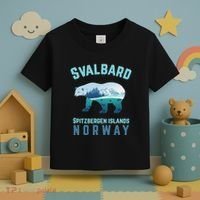 Svalbard Spitzbergen Islands Norway Fjords With Polar Bear Toddler T-Shirt thumb 3