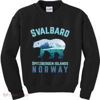 Svalbard Spitzbergen Islands Norway Fjords With Polar Bear Kids Sweatshirt thumb 0