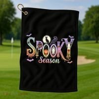 Spooky Season Iridescent Halloween Golf Towel thumb 1
