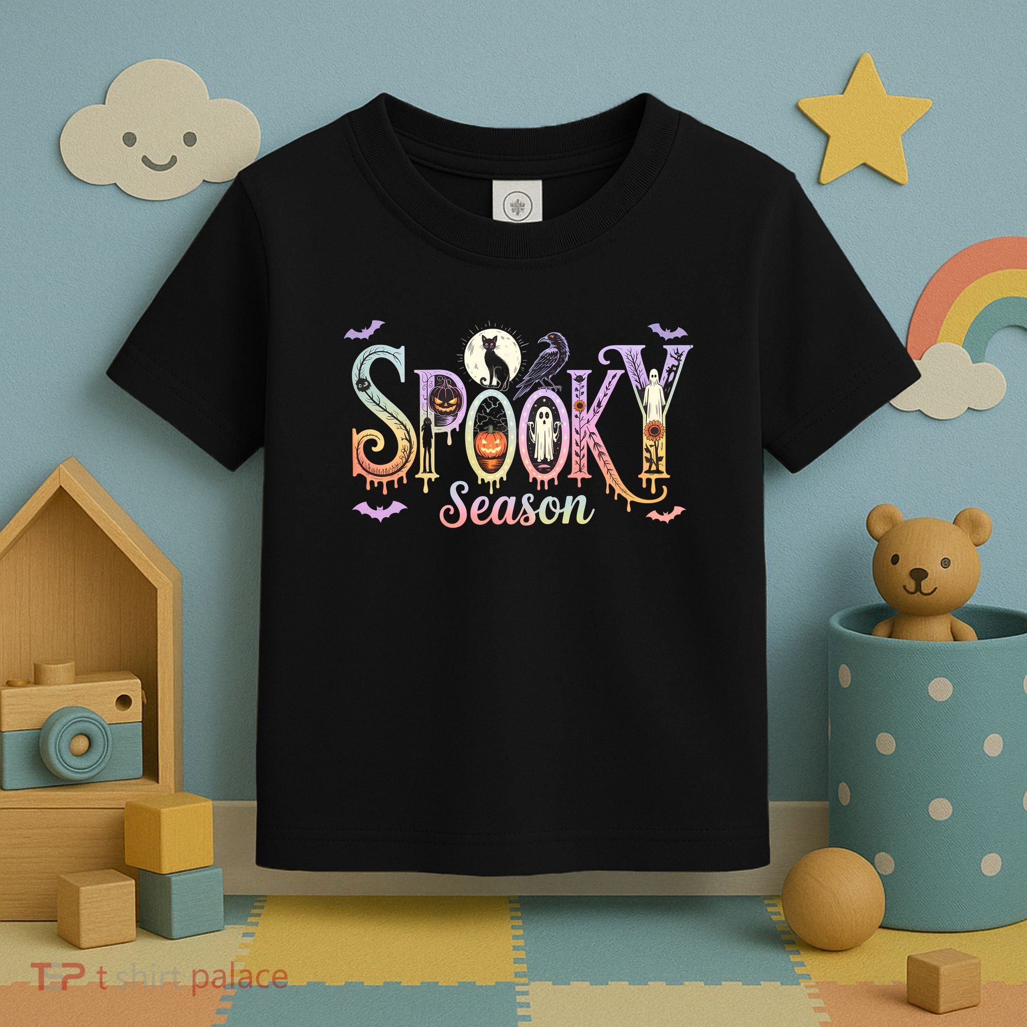 Spooky Season Iridescent Halloween Toddler T-Shirt