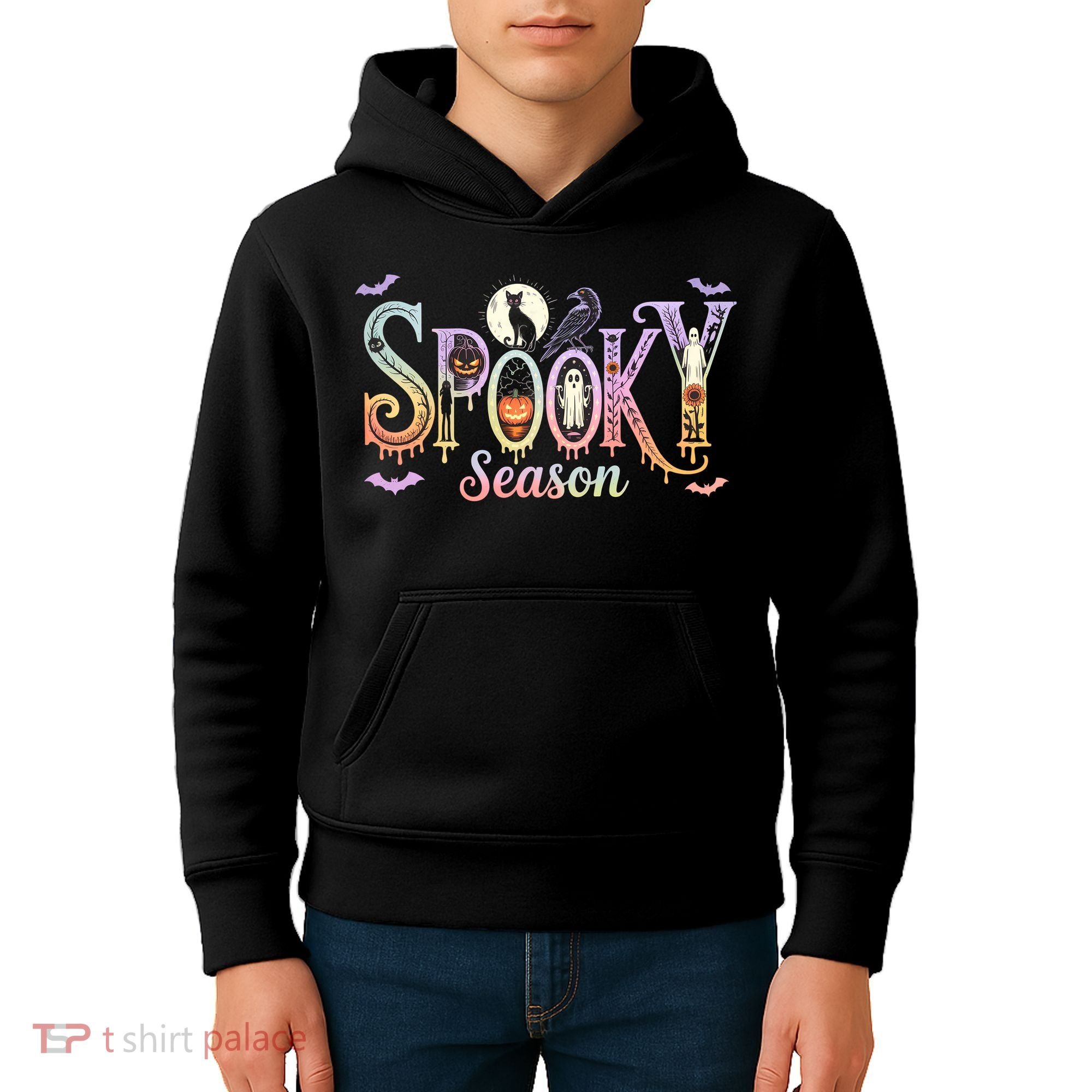 Spooky Season Iridescent Halloween Kids Hoodie