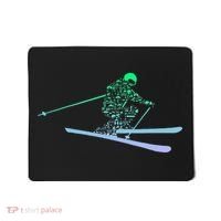 Silhouette Ski Icon For Skiier Ski Skiing Mousepad thumb 0
