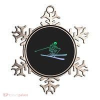 Silhouette Ski Icon For Skiier Ski Skiing Ornament thumb 0