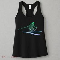 Silhouette Ski Icon For Skiier Ski Skiing Women's Tank Top thumb 3
