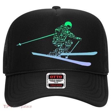 Silhouette Ski Icon For Skiier Ski Skiing Hat