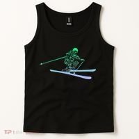 Silhouette Ski Icon For Skiier Ski Skiing Tank Top thumb 2
