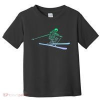 Silhouette Ski Icon For Skiier Ski Skiing Toddler T-Shirt thumb 0