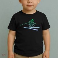 Silhouette Ski Icon For Skiier Ski Skiing Toddler T-Shirt thumb 2