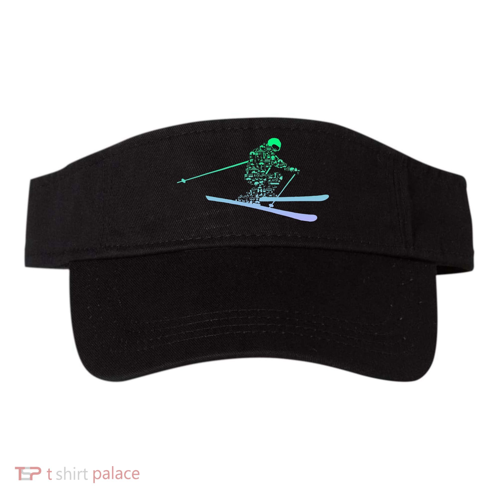 Silhouette Ski Icon For Skiier Ski Skiing Visor