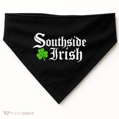 South Side Irish Chicago St Patricks Day Funny Gift USA-Made Doggie Bandana